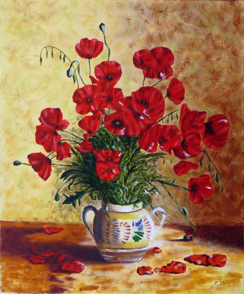 Vase de coquelicots N°2