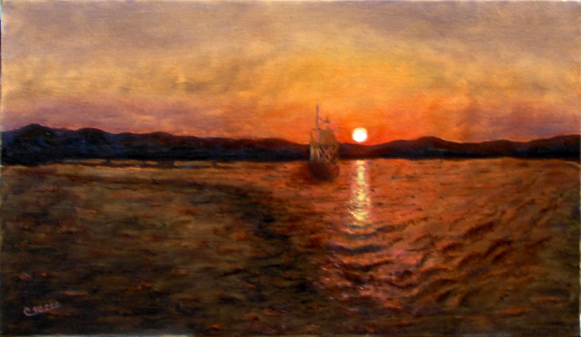 Coucher de soleil à Corfou (Grèce)